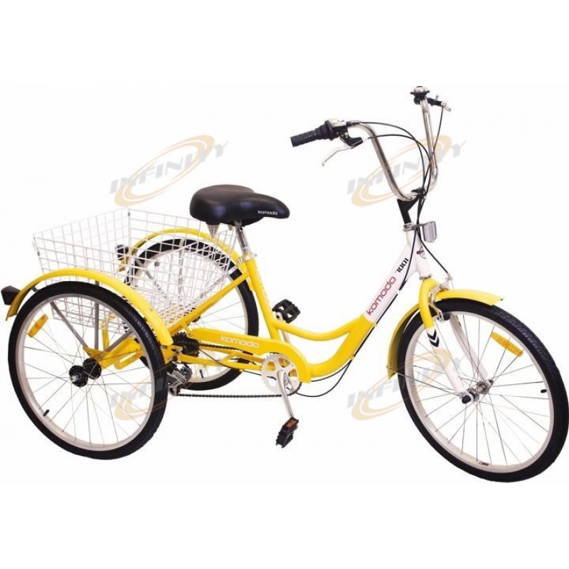 6Speed 24" 3Wheel Adult Tricycle Bicycle Trike Cruise Bike W/ Basket